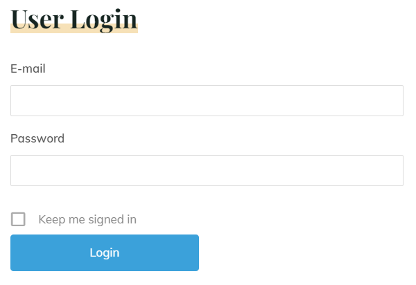 User login